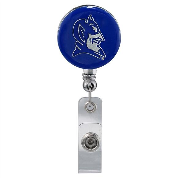 Duke Blue Devils Blue Retractable Work ID Badge Reel Holder. NCAA - Picture 1 of 2